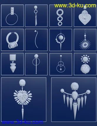 3D打印模型Fashion Basics - Earrings的图片