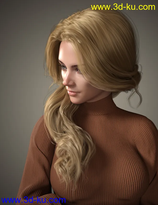FE Charming Hair Vol 01 for Genesis 8 Females模型的图片3