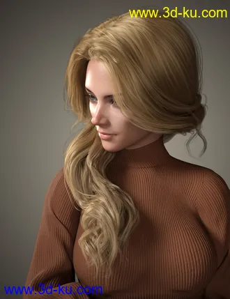 3D打印模型FE Charming Hair Vol 01 for Genesis 8 Females的图片
