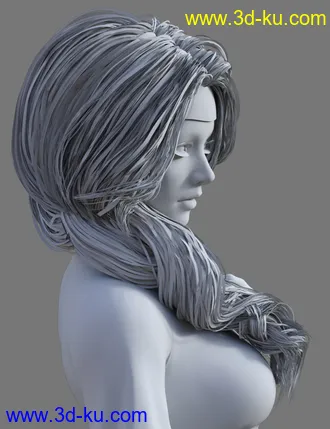3D打印模型FE Charming Hair Vol 01 for Genesis 8 Females的图片