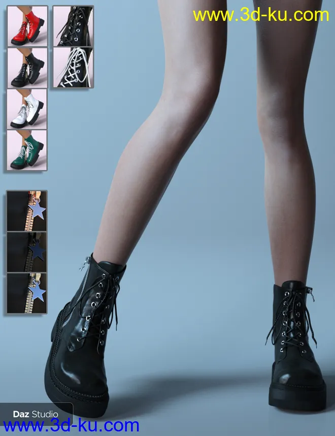 FE dForce Irregular Skirt Punk Outfit for Genesis 8 Females模型的图片5