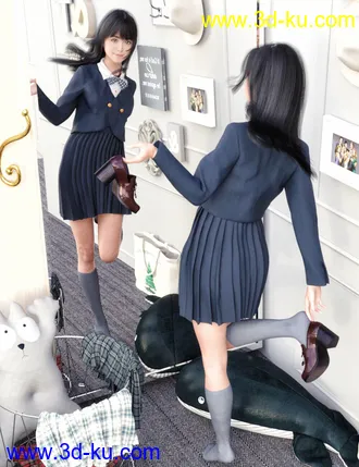 3D打印模型FE JK Hemmed Blazer 01 for Genesis 8 Female(s)的图片