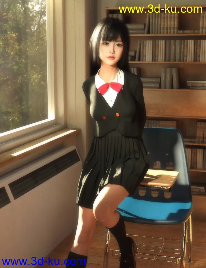 FE JK Hemmed Blazer 01 for Genesis 8 Female(s)模型的图片3