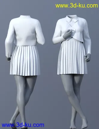 3D打印模型FE JK Hemmed Blazer 01 for Genesis 8 Female(s)的图片