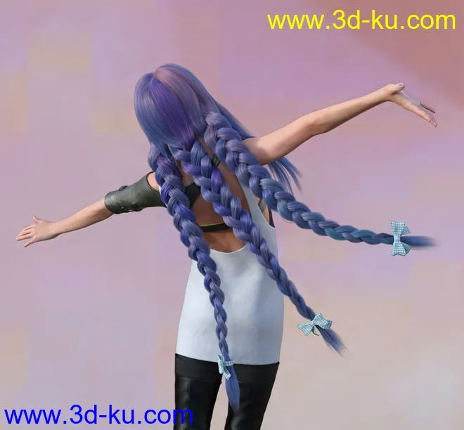 FE Long Hair Vol 01 for Genesis 8 Female模型的图片5