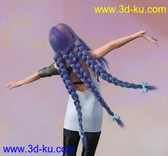 3D打印模型FE Long Hair Vol 01 for Genesis 8 Female的图片