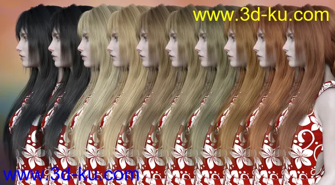 FE Long Hair Vol 01 for Genesis 8 Female模型的图片8