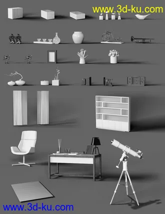 3D打印模型FE Modern Study的图片
