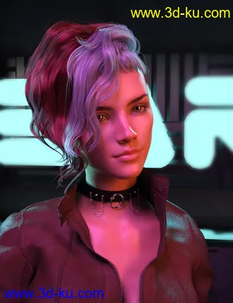 3D打印模型FE Punk Hair Vol 1 for Genesis 8 Females的图片