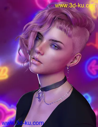 3D打印模型FE Punk Hair Vol 1 for Genesis 8 Females的图片