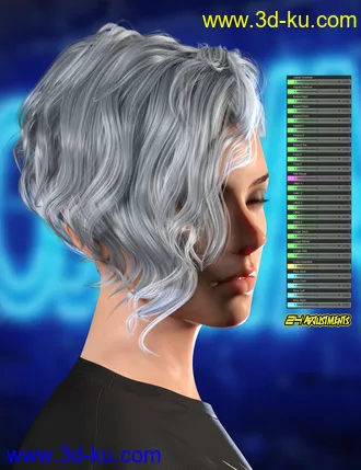 3D打印模型FE Punk Hair Vol 1 for Genesis 8 Females的图片