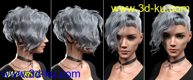 FE Punk Hair Vol 1 for Genesis 8 Females模型的图片9