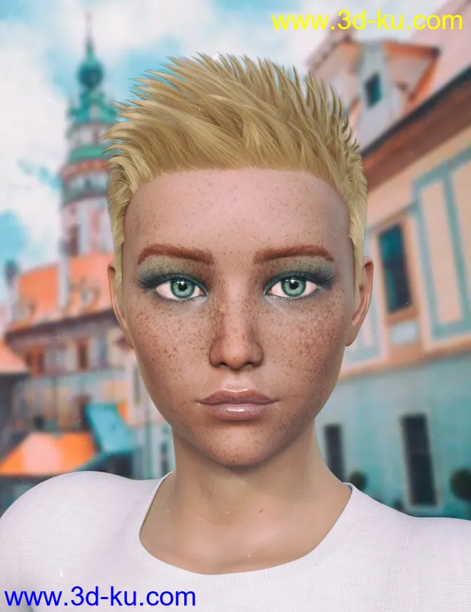 FE Short Hair Vol 2 for Genesis 8模型的图片4