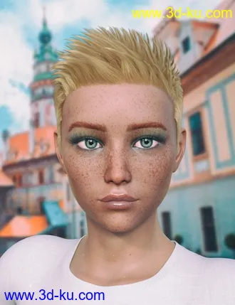 3D打印模型FE Short Hair Vol 2 for Genesis 8的图片