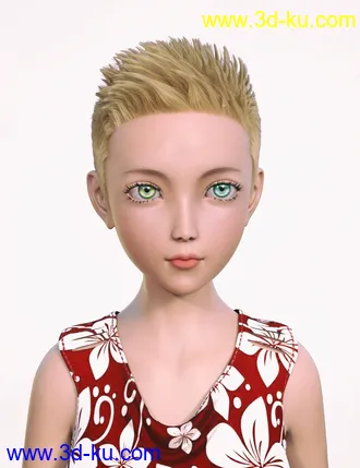 3D打印模型FE Short Hair Vol 2 for Genesis 8的图片