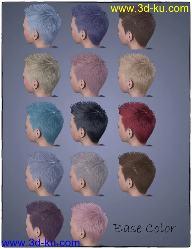 FE Short Hair Vol 2 for Genesis 8模型的图片7