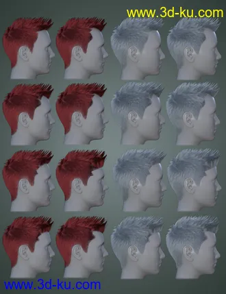 3D打印模型FE Short Hair Vol 2 for Genesis 8的图片