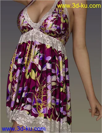 3D打印模型Feminine for dForce Hanna Dress的图片
