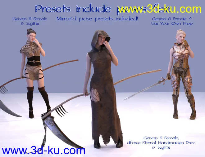 FF's Eternal Handmaiden Poses for Genesis 8 Female模型的图片11