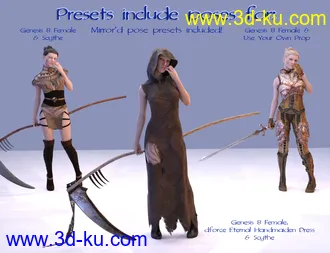 3D打印模型FF's Eternal Handmaiden Poses for Genesis 8 Female的图片