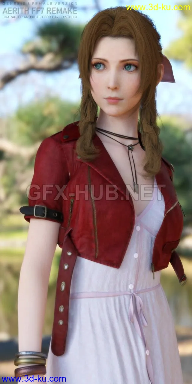 FF7 Aerith Remake for G8F模型的图片1