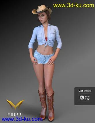 3D打印模型FG Cowgirl Outfit for Genesis 8 Females的图片