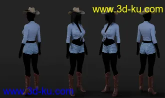 3D打印模型FG Cowgirl Outfit for Genesis 8 Females的图片