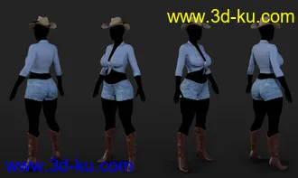 3D打印模型FG Cowgirl Outfit for Genesis 8 Females的图片