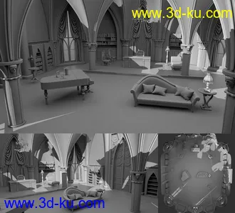 3D打印模型FG Gothic Hall的图片