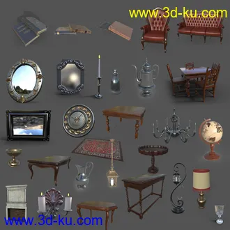 3D打印模型FG Gothic Living Room的图片