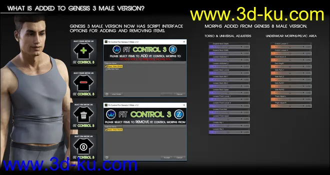 Fit Control Add-On for Genesis 3 and 8 Bundle模型的图片12