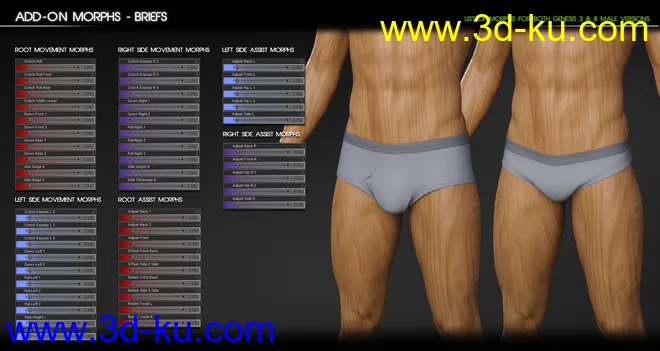 Fit Control Add-On for Genesis 3 and 8 Bundle模型的图片13
