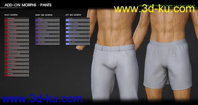 Fit Control Add-On for Genesis 3 and 8 Bundle模型的图片14