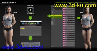 3D打印模型Fit Control Bundle for Genesis 8 Female(s) and Male(s) (Update Genesis 8.1)的图片