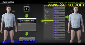 3D打印模型Fit Control Bundle for Genesis 8 Female(s) and Male(s) (Update Genesis 8.1)的图片