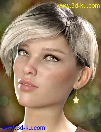 3D打印模型Flower Earrings for Genesis 8 Females的图片
