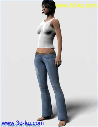 3D打印模型FM Jeans for Genesis的图片