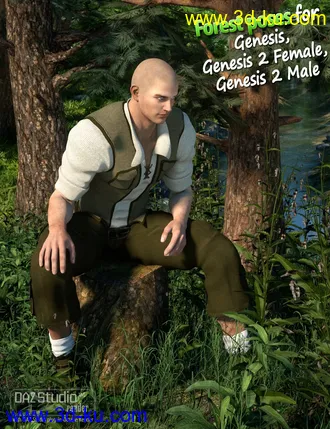 3D打印模型Forest Poses for Genesis and Genesis 2的图片