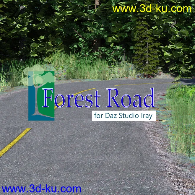 Forest Road for Daz Iray模型的图片1