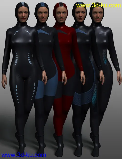 Freediver and Accessories for Genesis 2 Female(s)模型的图片5