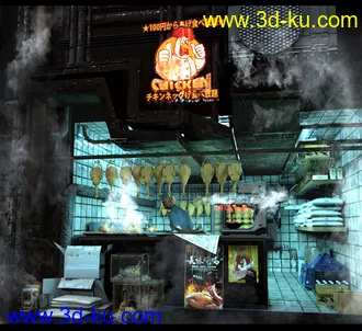 3D打印模型Fried Chicken Store的图片