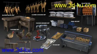 3D打印模型Fried Chicken Store的图片