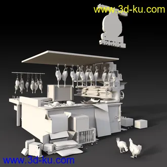 3D打印模型Fried Chicken Store的图片