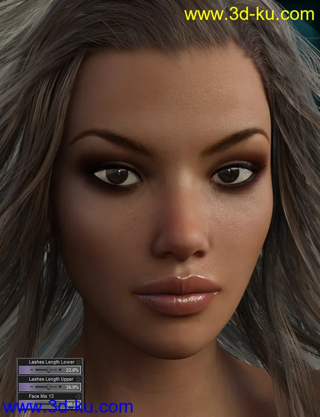 Genesis 3 Female Head Morph Resource Kit 3模型的图片2