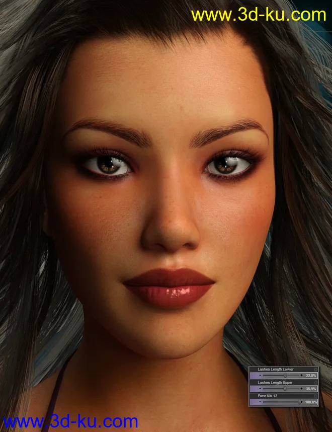 Genesis 3 Female Head Morph Resource Kit 3模型的图片3