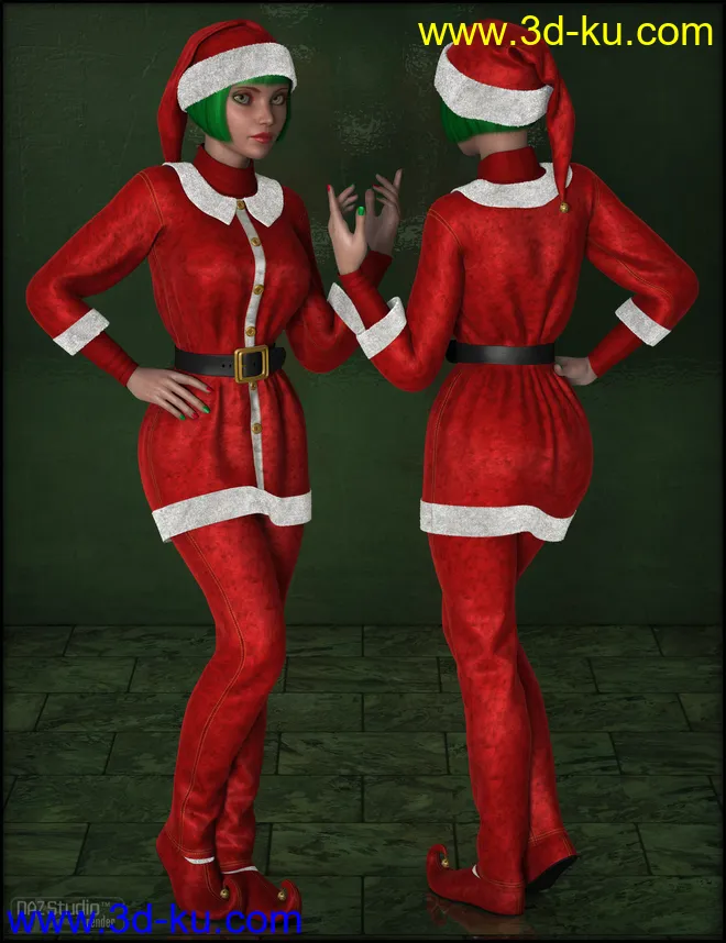 Ginger Snap Outfit for Genesis 2模型的图片4