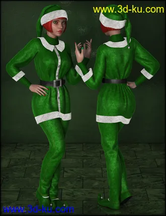 3D打印模型Ginger Snap Outfit for Genesis 2的图片
