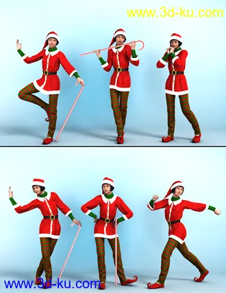 3D打印模型Gingersnap and Peppermint - Poses for Belle 6 and Brodie 6的图片