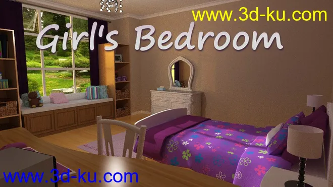 Girls bedroom模型的图片1
