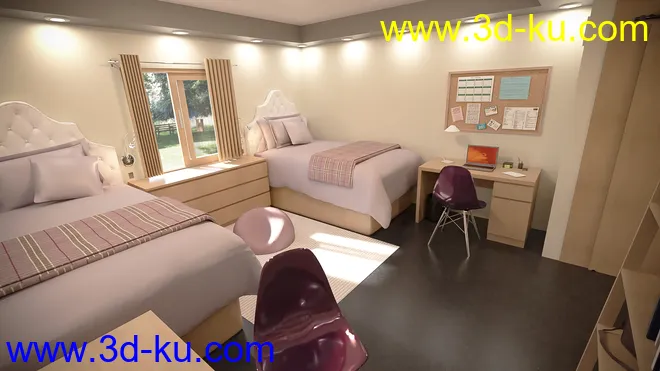 Girls Dorm Room模型的图片1